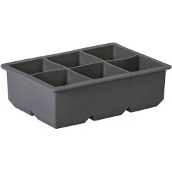 Avanti King Cube 6 Cup Silicone Ice Cube Tray - Charcoal