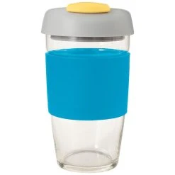 Avanti Glass GoCup 473ml Blue, Grey And Yellow