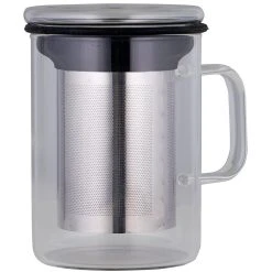 Avanti Tea Mug With Infuser Black 350ml Borosilicate