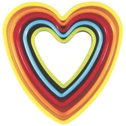 Avanti Heart Cookie Cutters 5 Piece Set - Multi Coloured