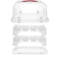 Avanti 2 Tier Rectangular 24 Cupcake Carrier