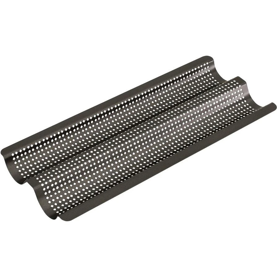 BAKEMASTER Perfect Crust Baguette Tray - 39cm X 16cm