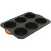 BAKEMASTER Silicone 6 Cup Jumbo Muffin