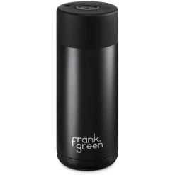 Frank Green 16oz Reusable Cup - Push Button Lid - Midnight (Black)