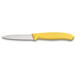 Victorinox Paring Knife Wavy Edge Pointed Tip 8cm Yellow