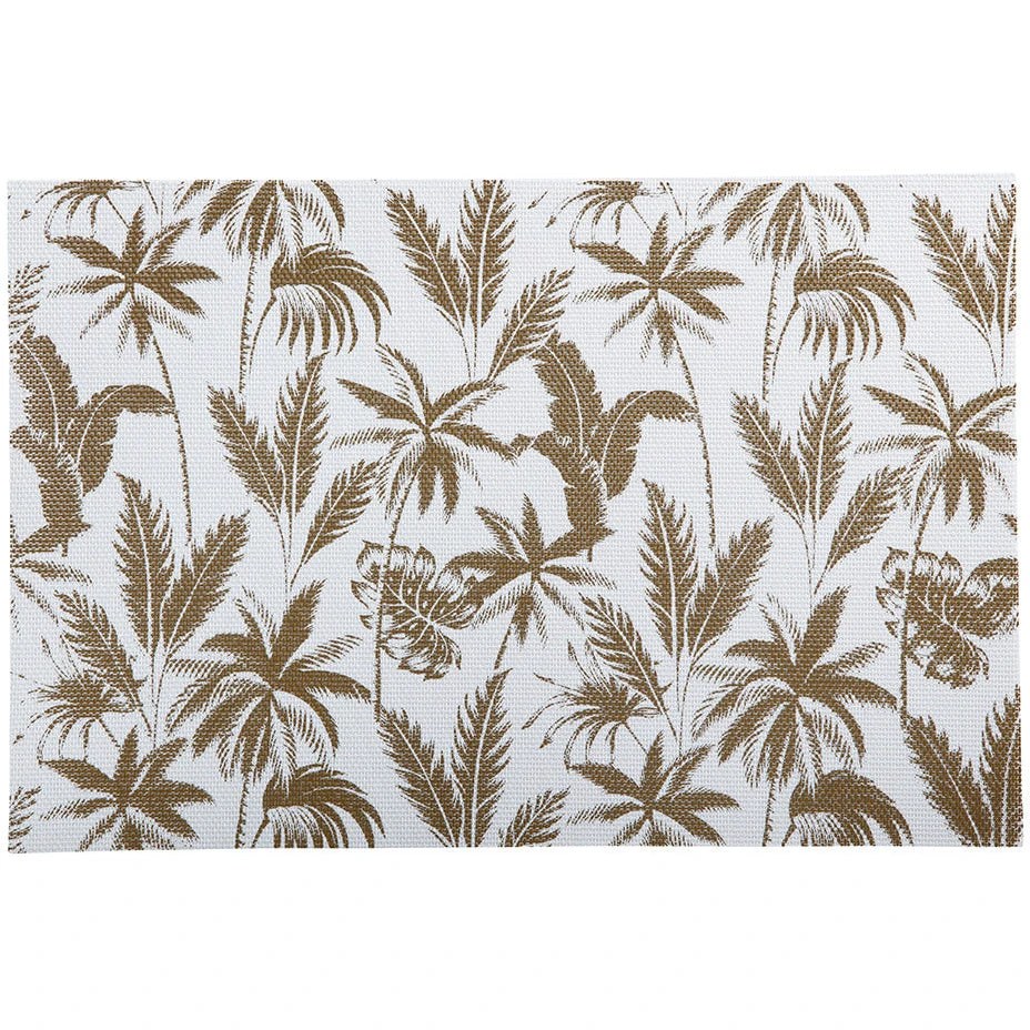 Maxwell And Williams Table Accents Jungle Placemat 45x30cm White & Gold