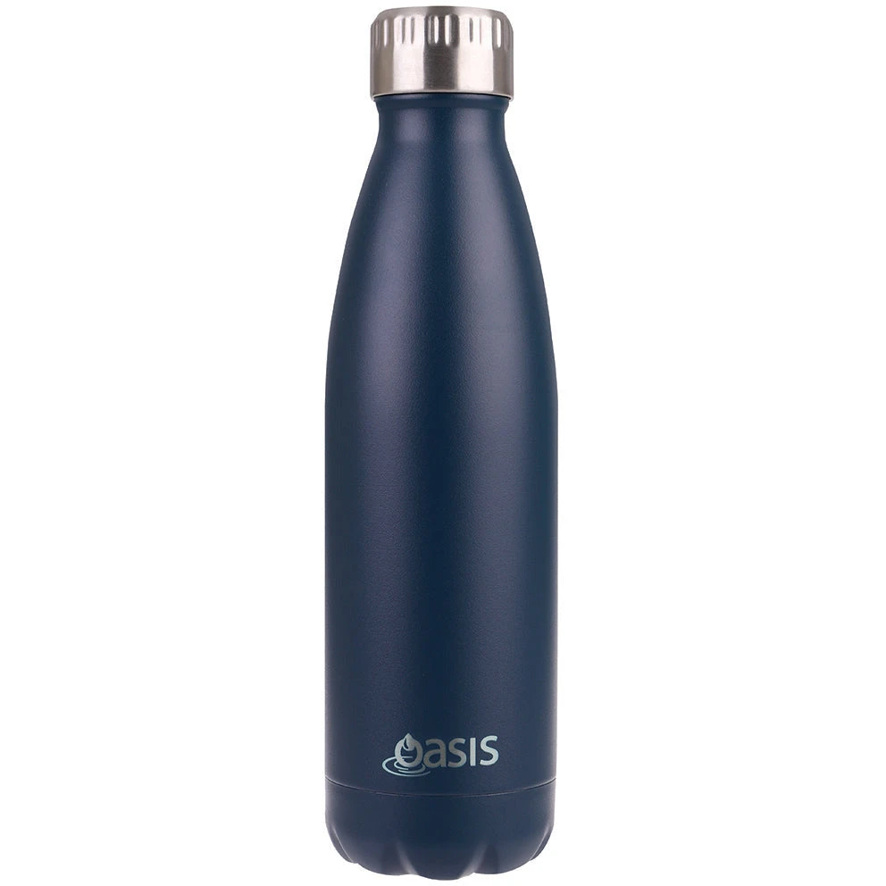 Oasis Drink Bottle 500ml Stainless Steel Double Wall Insulated - Matte Navy