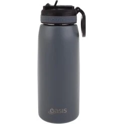Oasis Insulated Sports Bottle Sipper Straw 780ml Steel