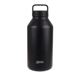 Oasis Titan Bottle 1.9 Litre Stainless Steel Double Wall Insulated - Black