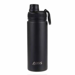 Oasis Insulated Challenger Bottle With Screw Cap 550ml Black