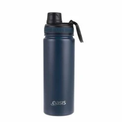 Oasis Insulated Challenger Bottle With Screw Cap 550ml Navy