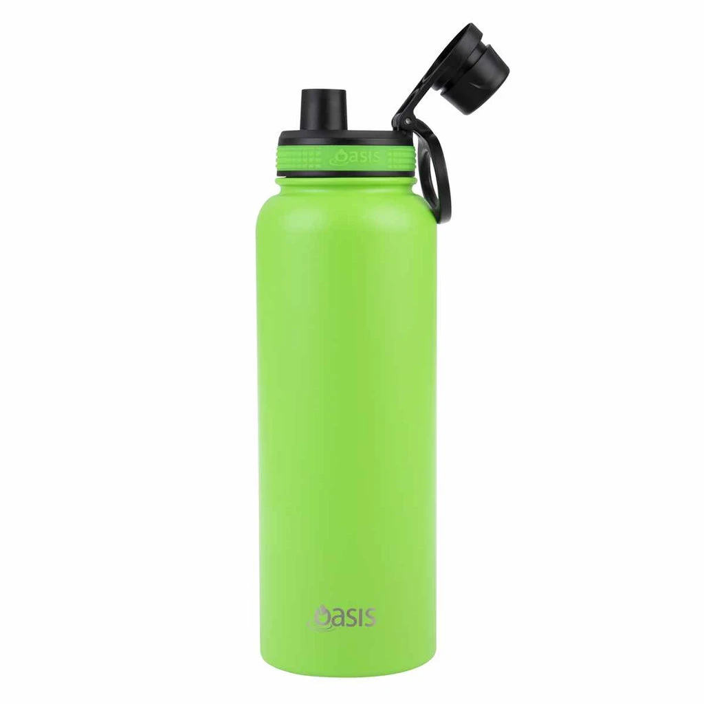 Oasis Insulated Challenger Bottle With Screw Cap 1.1L Neon Green - Image 2