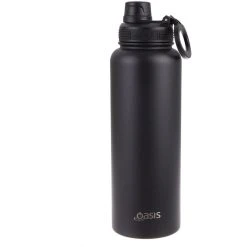 Oasis Insulated Challenger Bottle With Screw Cap 1.1L Black