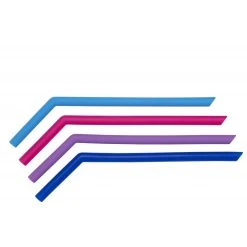 Cuisena Silicone Thick Smoothie Straws - Angled