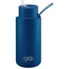 Frank Green 34oz Reusable Bottle - Straw Lid - Deep Ocean