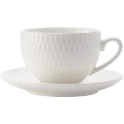 Maxwell And Williams White Basics Diamonds Demi Cup And Saucer 90ml