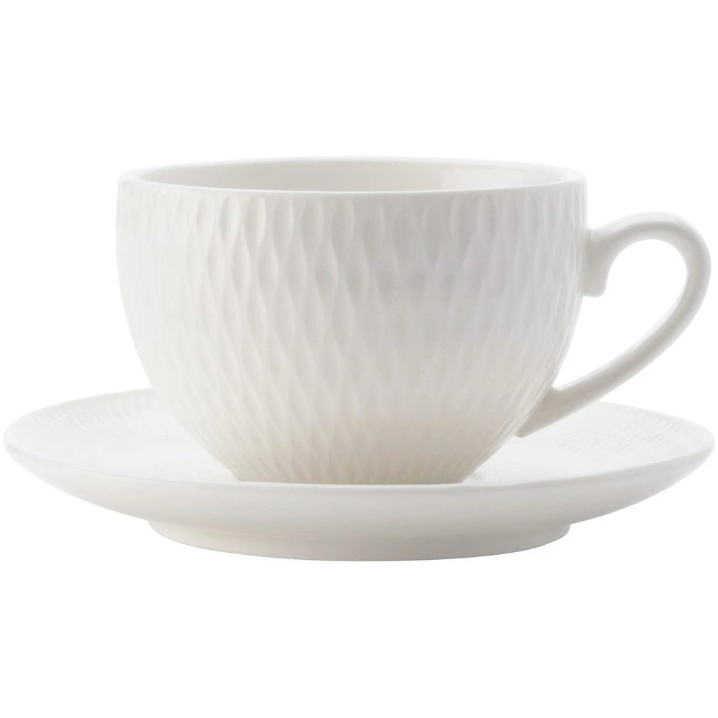 Maxwell And Williams White Basics Diamonds Demi Cup And Saucer 90ml
