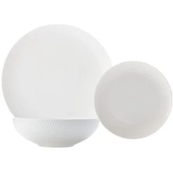 Maxwell And Williams White Basics Diamonds 12 Piece Dinner Set