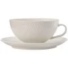 Maxwell And Williams White Basics Diamonds Tea Cup And Saucer Low 250ml