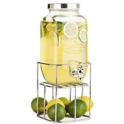 Maxwell And Williams Olde English Drink Dispenser & Stand 3.5L Silver Gift Boxed