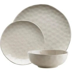 Ecology Speckle Dinner Set 12 Piece - Oatmeal