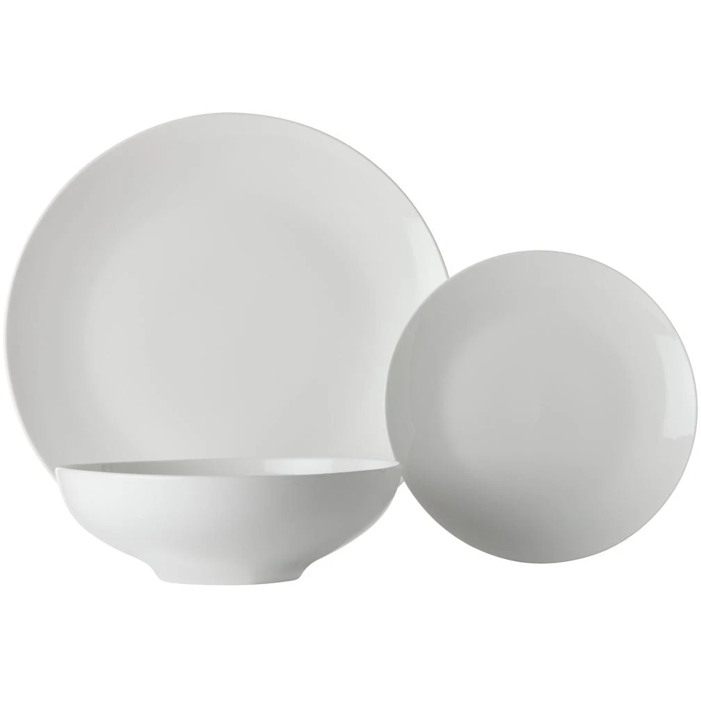 Maxwell And Williams White Basics Tribeca 18 Piece Coupe Dinner Set