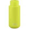 Frank Green 34oz Reusable Bottle - Push Button Lid - Neon Yellow