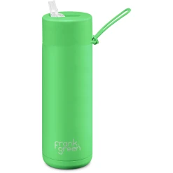 Frank Green Ultimate Ceramic Reusable Bottle With Straw 20oz - Neon Green