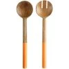 Maxwell And Williams Mezze Salad Servers Mango Wood 31cm Ochre