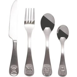Maxwell And Williams Childrens Cutlery Set - 4 Piece Set - Frog And Friends