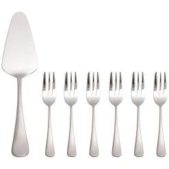 Maxwell And Williams Cosmopolitan Cake Server And Fork - 7 Piece Set