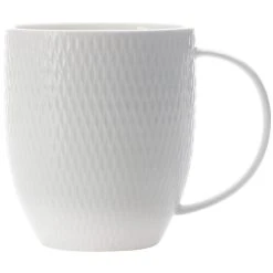Maxwell And Williams White Basics Diamonds Coupe Mug 370ml