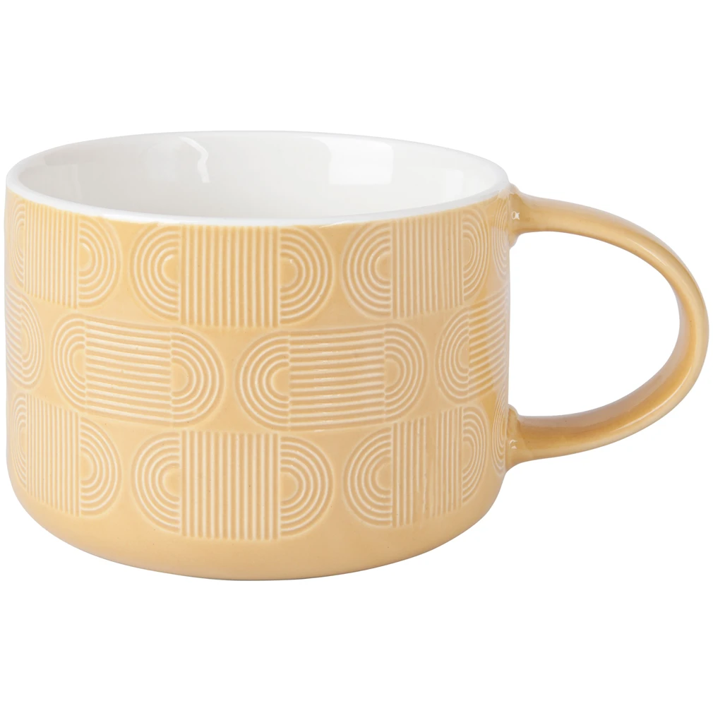 Maxwell And Williams Crest Jumbo Mug 500ML Ochre