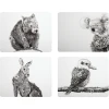 Maxwell And Williams Marini Ferlazzo Animals Of Australia Cork Back Placemat 34x26.5cm Set Of 4 Assorted Gift Boxed