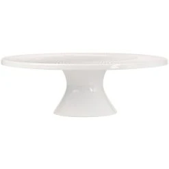 Maxwell And Williams White Basics Diamonds Footed Cake Stand 25cm Gift Boxed