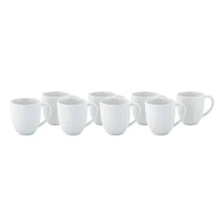 Maxwell And Williams Radiance Mug 400ml Set Of 8 White Gift Boxed