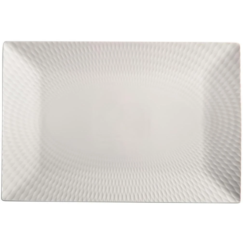 Maxwell And Williams White Basics Diamonds Rectangular Platter 36cm X 25cm