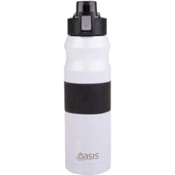Oasis Insulated Flip-Top Sports Bottle 600ml White