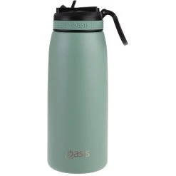 Oasis Insulated Sports Bottle Sipper Straw 780ml Sage Green