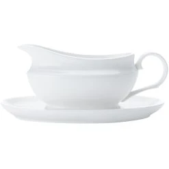 Maxwell And Williams White Basics Gravey Boat And Saucer 550ml