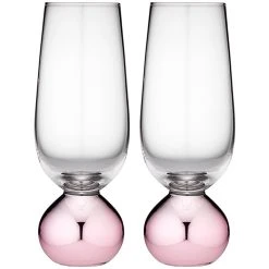TEMPA Astrid Rose Set Of 2 Champagne Glass