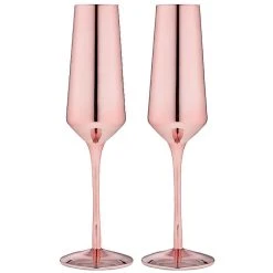 TEMPA Aurora Rose Set Of 2 Champagne Glass