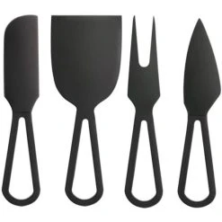 TEMPA Orson Black 4pc Cheese Knife Set