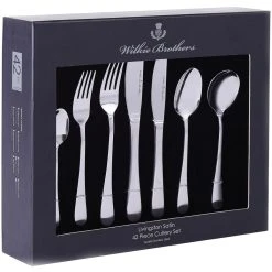 Wilkie Brothers Livingston Satin 42 Piece Cutlery Set
