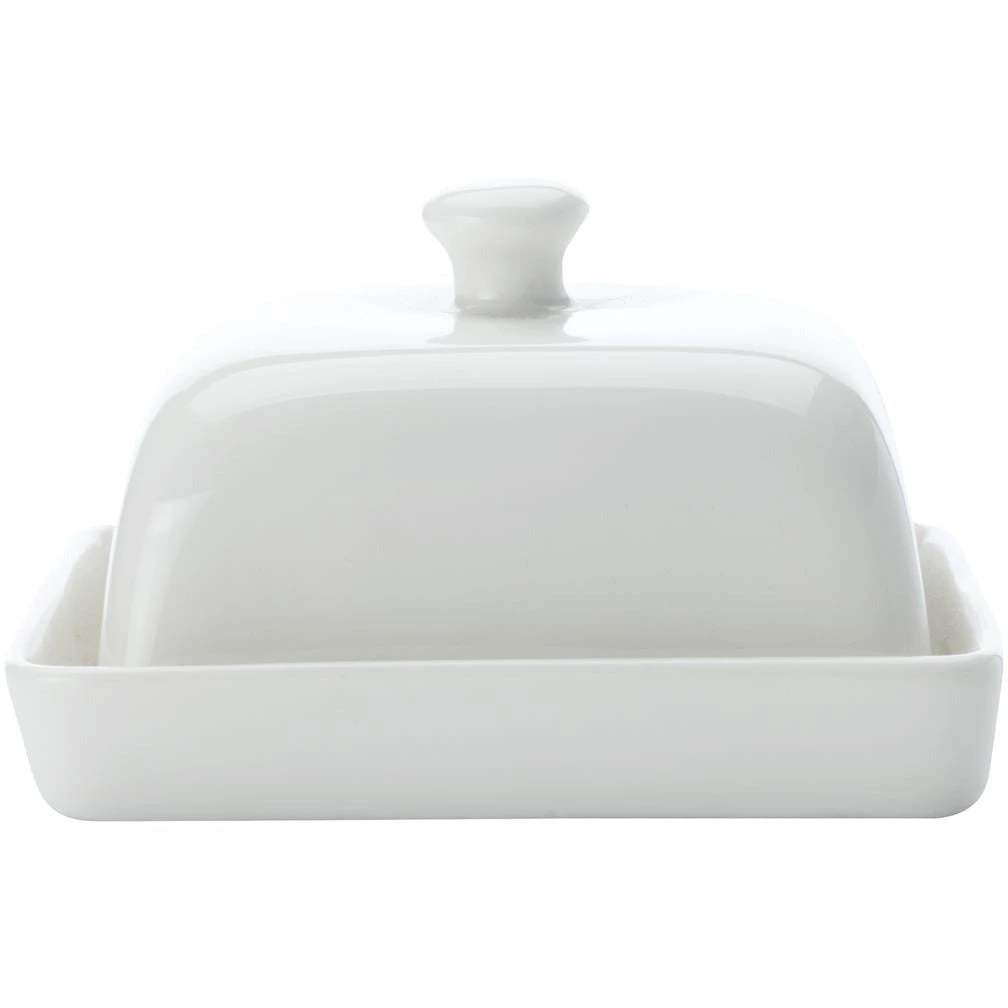 Maxwell And Williams White Basics Rectangular Butter Dish 15cm